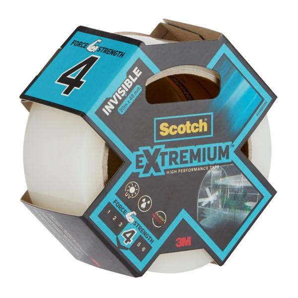 Scotch® Extremium™ Invisible Hochleistungs-Gewebeklebeband, 20 m x 48 mm, 1 Rolle/Paket