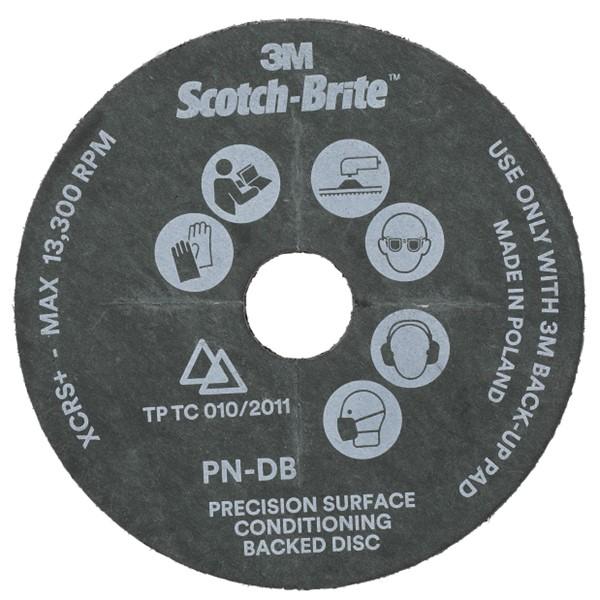 Scotch-Brite™ Langlebige Präzisions-Vliesscheibe zur Oberflächenbearbeitung, PN-DB, XCRS, 115 mm x 22.23 mm, Slotted, 10/Carton, 40 ea/Case