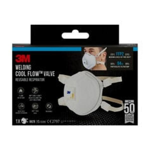 3M™ Maske für Schweißarbeiten 9928, FFP2, mit Ventil, 1 pro Packung