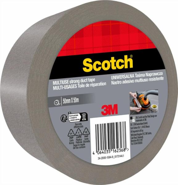 3M™ Klebeband, Silber, 50 mm x 50 m, 1 Rolle