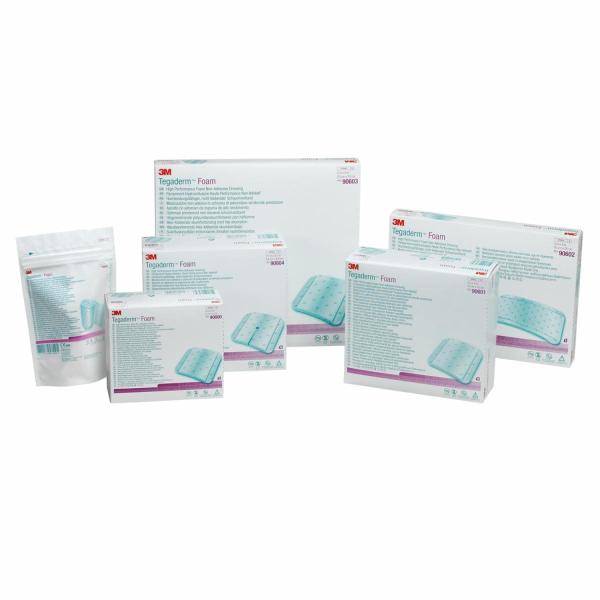 3M™ Tegaderm™ Foam Schaumverband nicht klebend, 90601, 10 cm x 10 cm, 10 / Packung