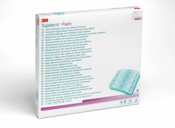 3M™ Tegaderm™ Foam Schaumverband nicht klebend, 90603, 20 cm x 20 cm, 5 / Packung