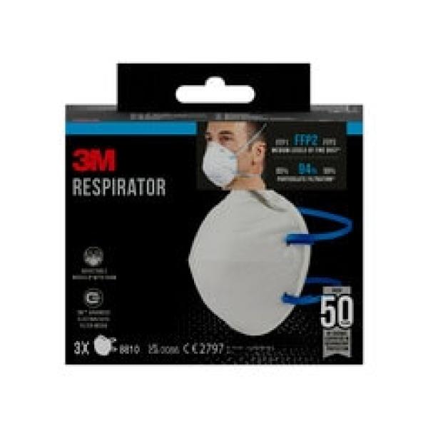 3M™ Maske für Hand- und Maschinenschleifen 8810, FFP2, 3 pro Packung