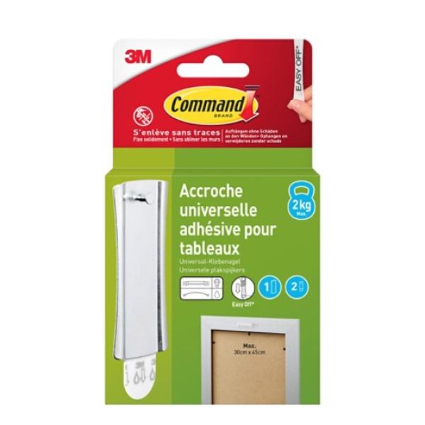 Command™ Universal-Klebenagel 17047-1-FGN-S 1 Haken + 2 Strips/Packung