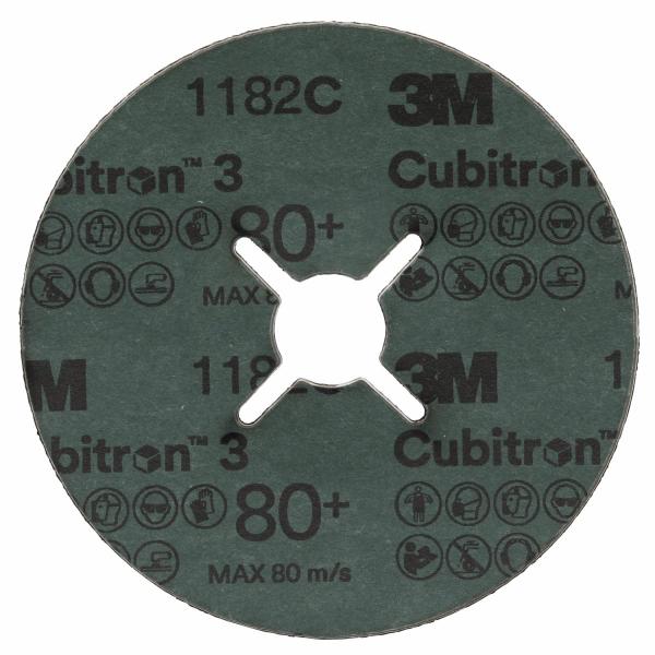 3M™ Cubitron™ 3 Fiberscheibe 1182C, 60+, 177 mm x 22 mm, 25/Bag, 100 ea/Case