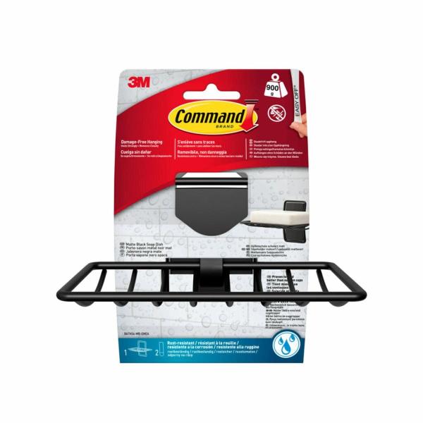 Command™ BATH34-MB Seifenschale, Mattschwarz , 1 Halter + 2M Strips