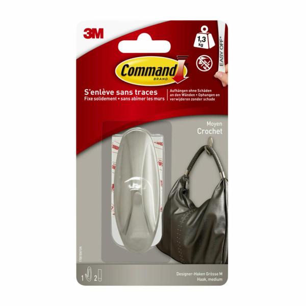 Command™ Medium Designer-Haken in Metall-Look, 17081BN