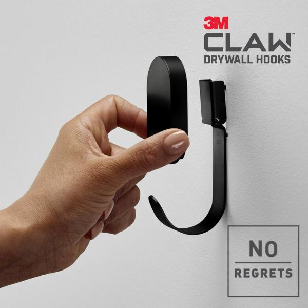 3M CLAW™ Gipskarton-Haken 7 kg, 3DH15BLK-WMR, Schwarz, 1 Haken