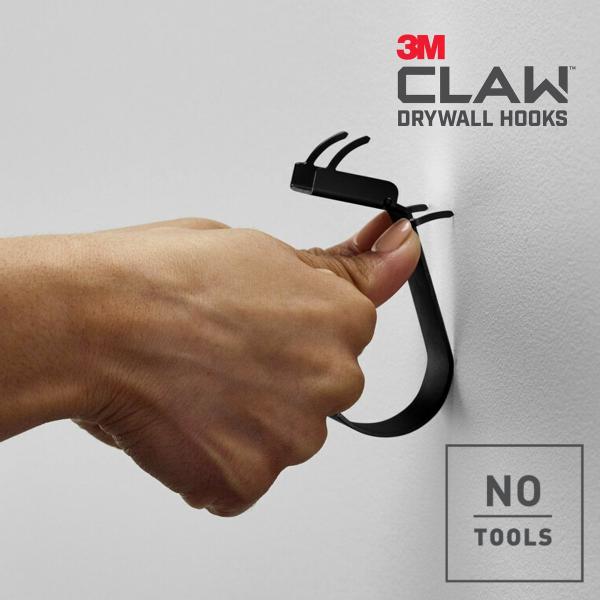 3M CLAW™ Gipskarton-Haken 7 kg, 3DH15BLK-UKN, Schwarz, 1 Haken