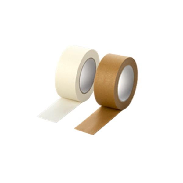 Papierklebeband einfarbig bedruckt weiß/braun