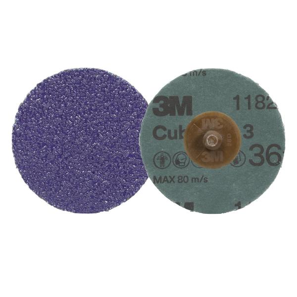 3M™ Cubitron™ 3 Roloc™ Fiberscheibe 1182C, 36+, TR, Purple, 76 mm, 50/Carton, 200 ea/Case