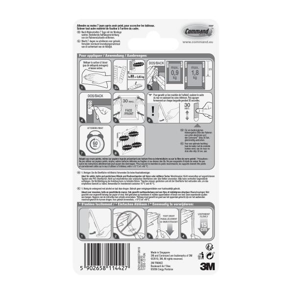 Command™ Bilder-Montage Strips 17205-12, Klein, Weiß, Vorteilspack, 12 Sets