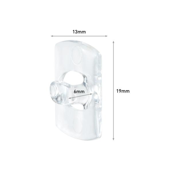Command™ Dekorations-Clips 17026CLR-20-DE, transparent, mit transparenten Strips, 20 Clips + 24 Streifen