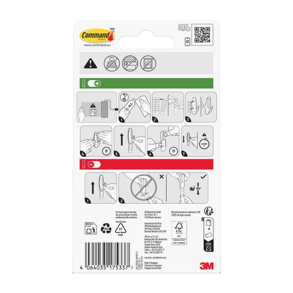 Wiederablösbare Command™ Universal-Strips 17022-8-EU, Klein, 8 Strips