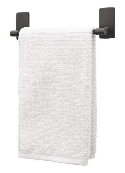 Command™ Handtuchhalter für Badezimmer BATH42-MB-ESFPL, Mattschwarz, 1 Handtuchhalter + 4 Streifen
