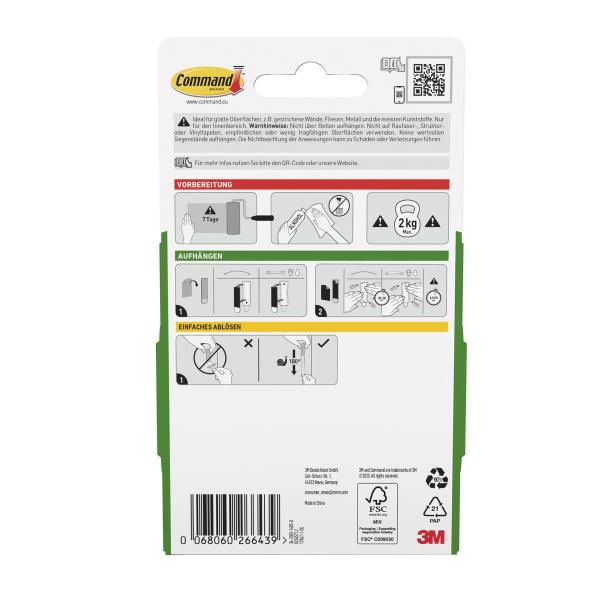 Command™ Universal-Klebenagel 17047-1-DE, 1 Haken + 2 Strips/Packung