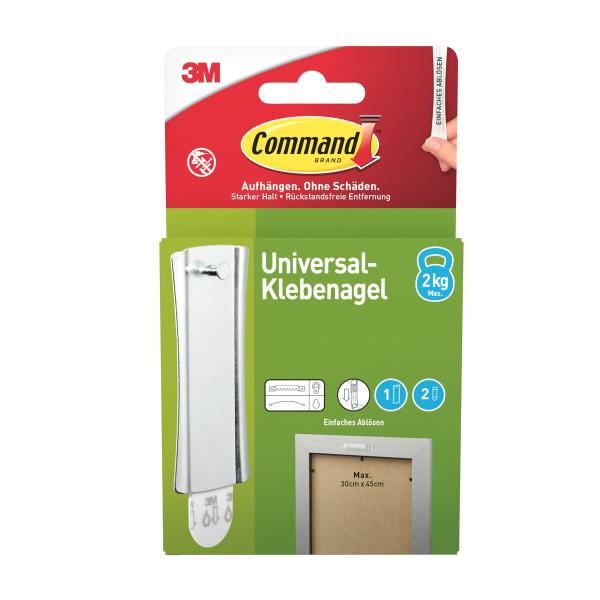 Command™ Universal-Klebenagel 17047-1-DE, 1 Haken + 2 Strips/Packung