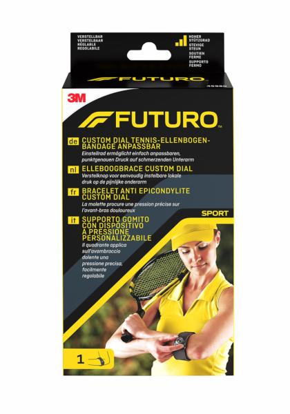 FUTURO™ Custom Dial Tennis-Ellenbogen-Bandage anpassbar 45980, Verstellbar SPORT (17.8 - 35.6 cm)