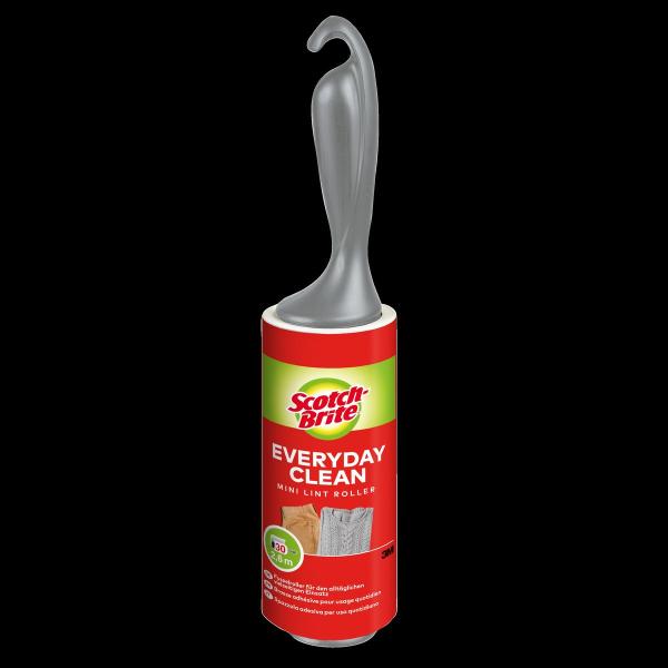 Scotch-Brite™ Everyday Clean Mini-Fusselroller, 30 Blatt, farbiger Griff