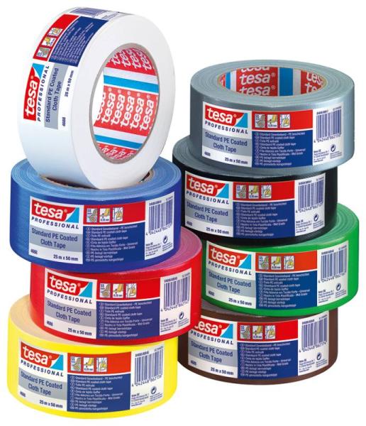 tesa® Professional 4688 PE Reparaturband, 25m x 50mm, schwarz