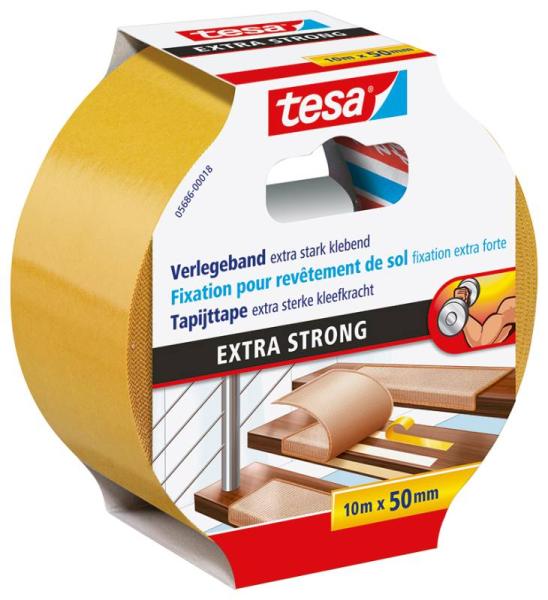 tesa® Verlegeband extra stark klebend, 10m x 50mm, braun