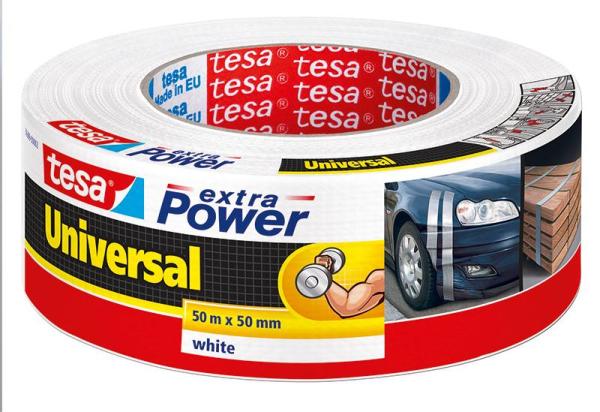 tesa extra Power® Universal, 50m x 50mm, weiss