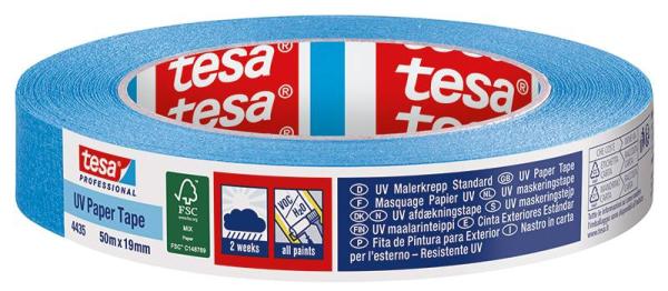 tesa® Professional 4435 2 Wochen UV, 50m x 19mm, blau