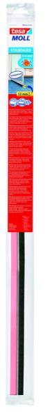 tesamoll® STANDARD Türdichtschiene für glatte Böden, 1m x 37mm, transparent