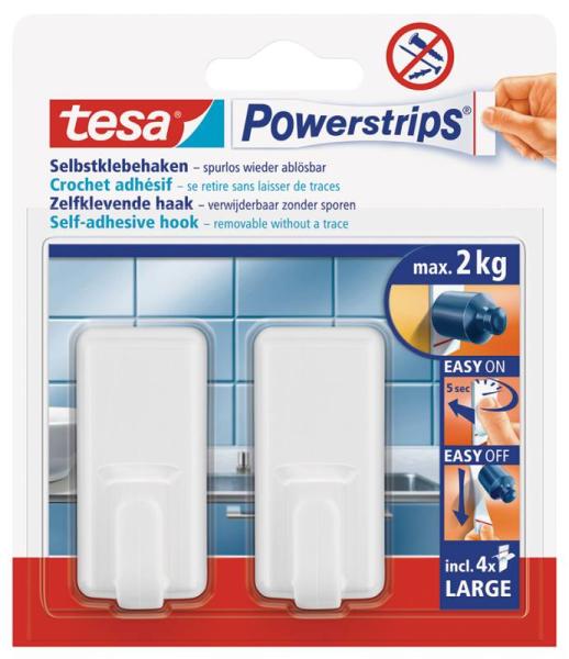 tesa Powerstrips® Haken Large Classic, weiss