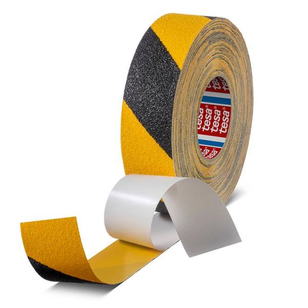 tesa® 60954 Anti-Rutschband extra stark, 18m x 50mm, gelb-schwarz