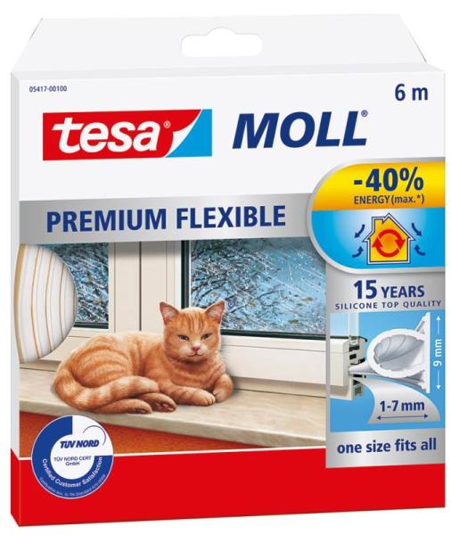 tesamoll® Premium Flexible, 6m x 9mm, weiss