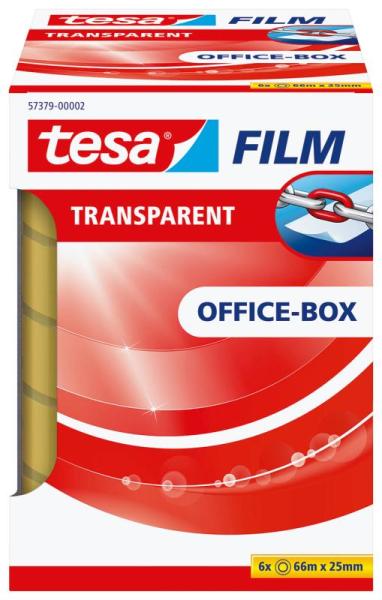 tesafilm® transparent, 66m x 25mm, farblos, Office Box