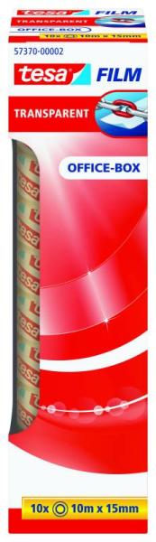 tesafilm® transparent, 10 Rollen 10m:15mm, Box
