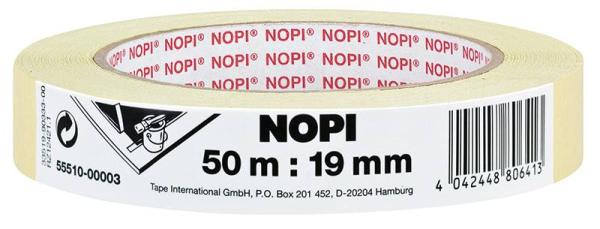 NOPI® Malerkrepp, 50m x 19mm, hellbeige