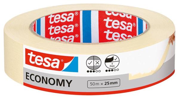tesa® Masking Economy, 50m x 25mm, beige