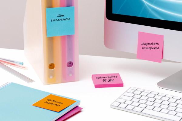 Post-it® Super Sticky Notes 654-6SS-PPNK, Pink, 76 mm x 76 mm, 90 Blatt/Block, 6 Blöcke/Packung, 100% PEFC, SGSCH-PEFC-COC-110078