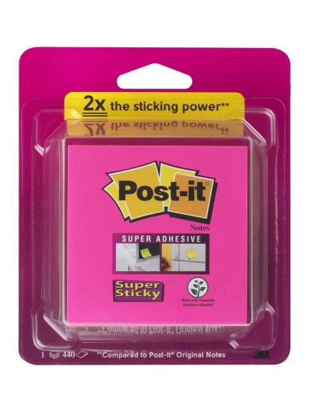 Post-it® Super Sticky Würfel, farbig, 440 Blatt, 76 x 76 mm, 100% PEFC SGSCH-PEFC-COC-110078