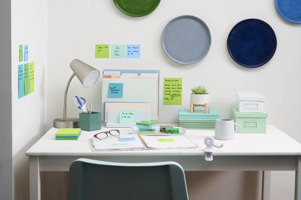 Post-it® Super Sticky Z-Notes, Oasis Collection, 76 mm x 76 mm, 90 Blatt/Block, 5 Blöcke/Packung, 100% PEFC, SGSCH-PEFC-COC-110078
