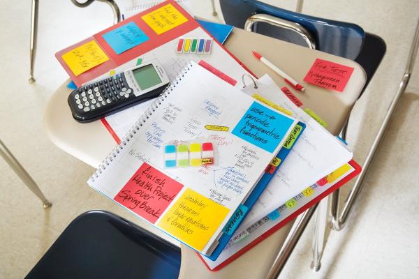 Post-it® Super Sticky Z-Notes, Playful Collection, 76 mm x 76 mm, 90 Blatt/Block, 6 Blöcke/Packung, 100% PEFC, SGSCH-PEFC-COC-110078