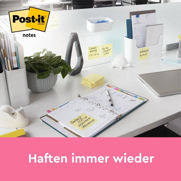 Post-it® Z-Notes Spender C2015, 127 x 76 mm, schwarz, transparent, 1 Z-Notes Spender inkl. 1 Block Z-Notes à 100 Blatt, 100% PEFC SGSCH-PEFC-COC-110078