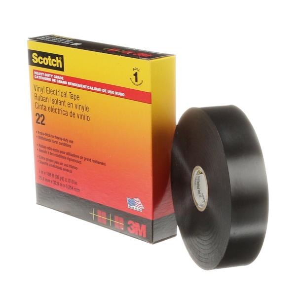 Scotch® 22 Vinyl Elektro-Isolierband, Schwarz, 25 mm x 33 m, 0,25 mm