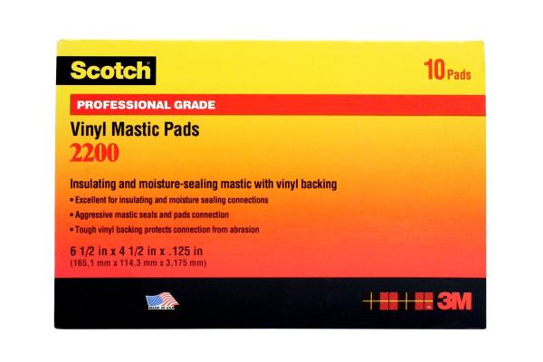 Scotch® 2200 Buthyl-Kautschuk-Platte, selbstverschweißend, Schwarz, 114 mm x 165 mm, 3.2 mm