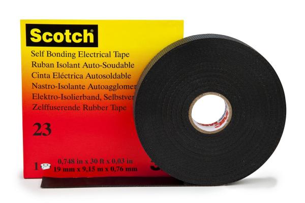 Scotch® 23 Ethylen-Propylen-Kautschuk-Band, selbstverschweißend, Schwarz, 19 mm x 9.15 m, 0.76 mm
