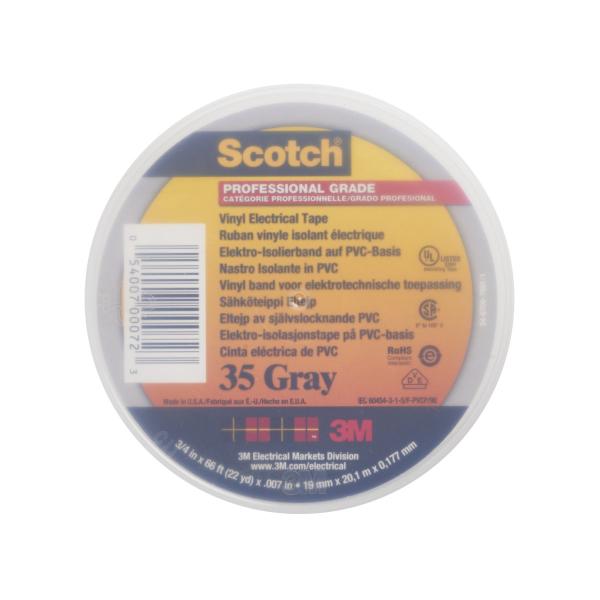 Scotch® 35 Vinyl Elektro-Isolierband, Grau, 19 mm x 20 m, 0,18 mm