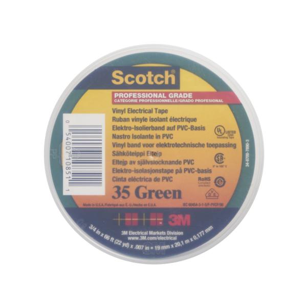 Scotch® 35 Vinyl Elektro-Isolierband, Grün, 19 mm x 20 m, 0,18 mm