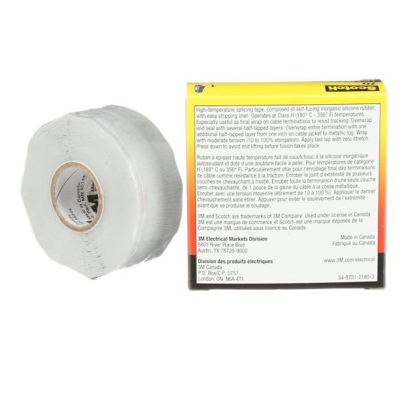 Scotch® 70 Silikon-Kautschuk-Streifen, selbstverschweißend, Hellgrau, 25 mm x 457 mm, 0.3 mm