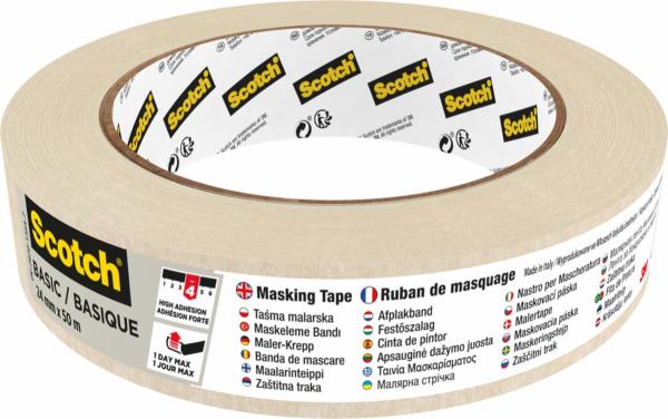 Scotch® Abdeckband Basic, 24 mm x 50 m