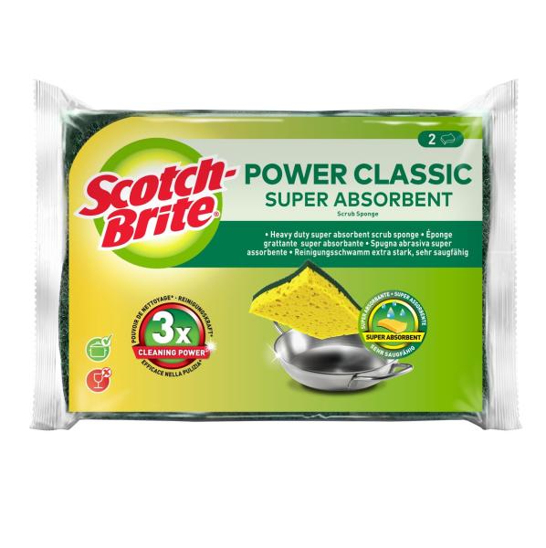 Scotch-Brite® Classic Naturfaser-Reinigungsschwamm, 2 Stück pro Packung