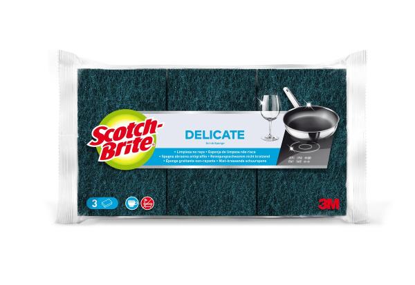 Scotch-Brite® Delicate nicht kratzender Reinigungsschwamm, 3 Stück pro Packung