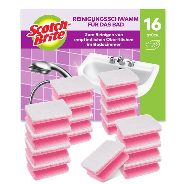 Scotch-Brite® Reinigungsschwamm für das Bad, XXL, 16 Stück pro Packung